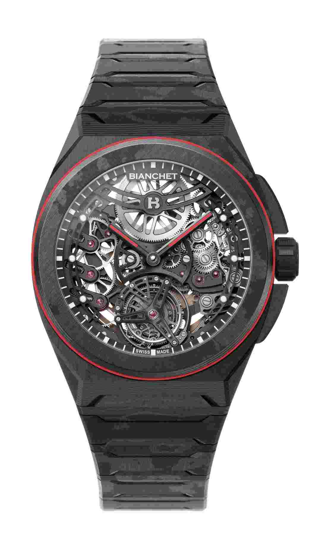 Rotondo Ultrafino Carbon Skeleton Red