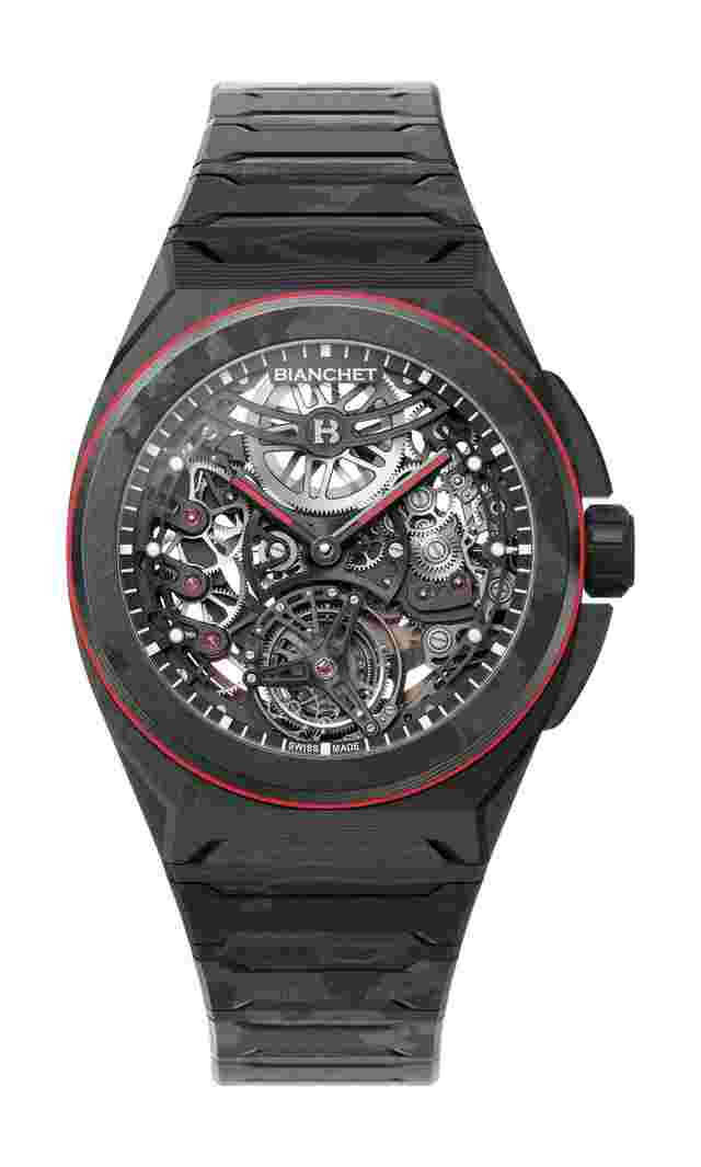 Rotondo Ultrafino Carbon Skeleton Red