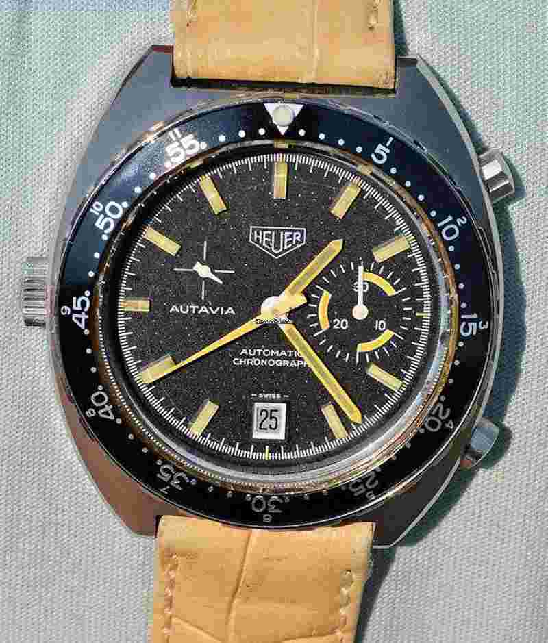 Heuer
Rare 1970s Vintage Chrono Heuer Autavia 15 Gauge Automatic With Microtor