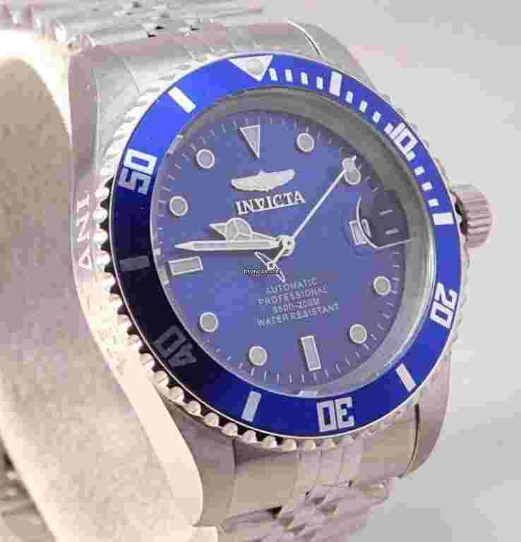 Invicta
Pro Diver Blue Dial Automatic Date Stainless Steel Mens Watch....42mm