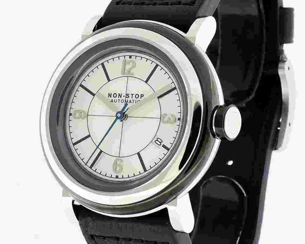 Non-Stop Watched CIRCLE BLACK SILVER BSSS T5 SURGICAL TITANIUM TWO YEAR WARRANTY