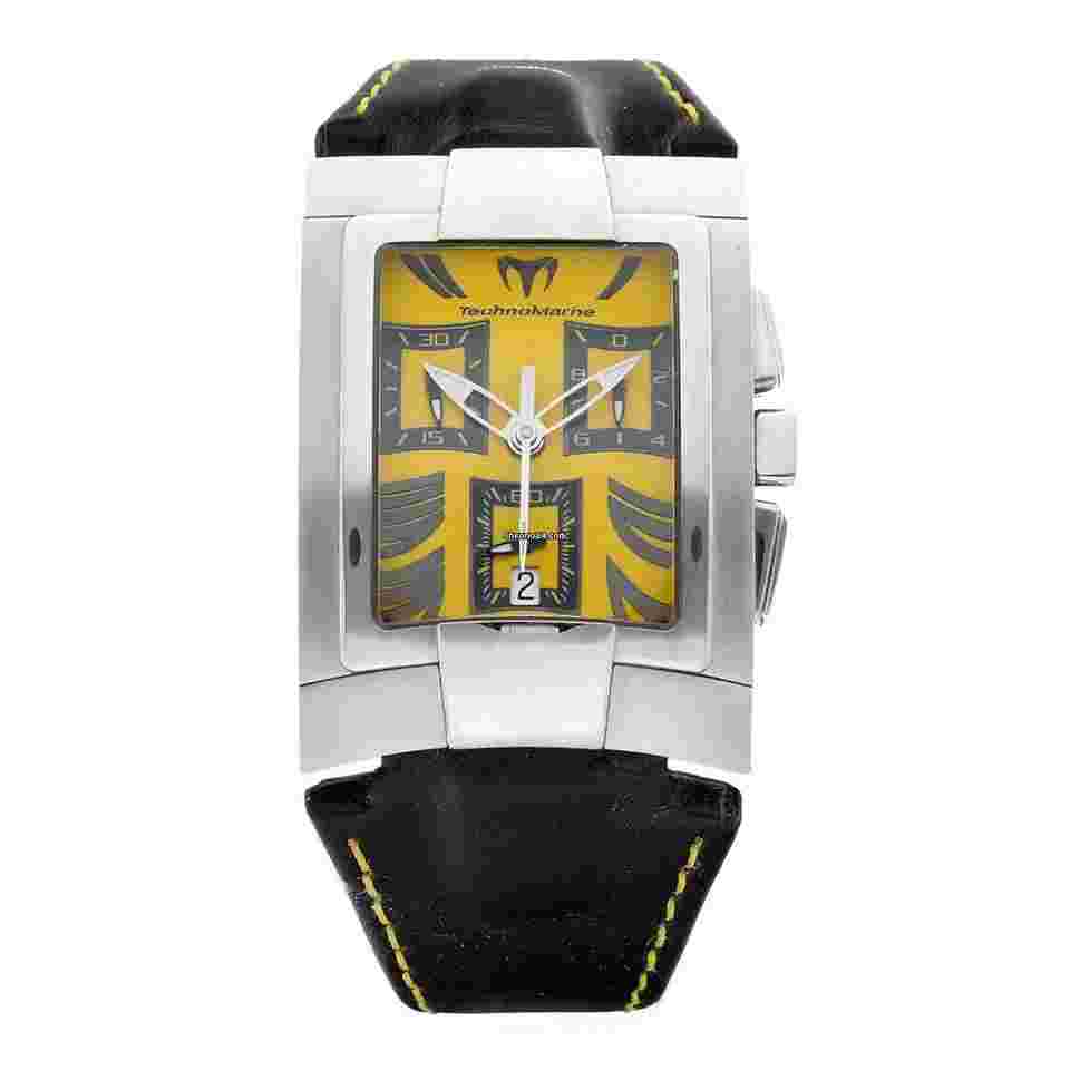 Technomarine
XS MAG XSCM 02564 Yellow Dial Chronograph Leather Quartz Mens Watch