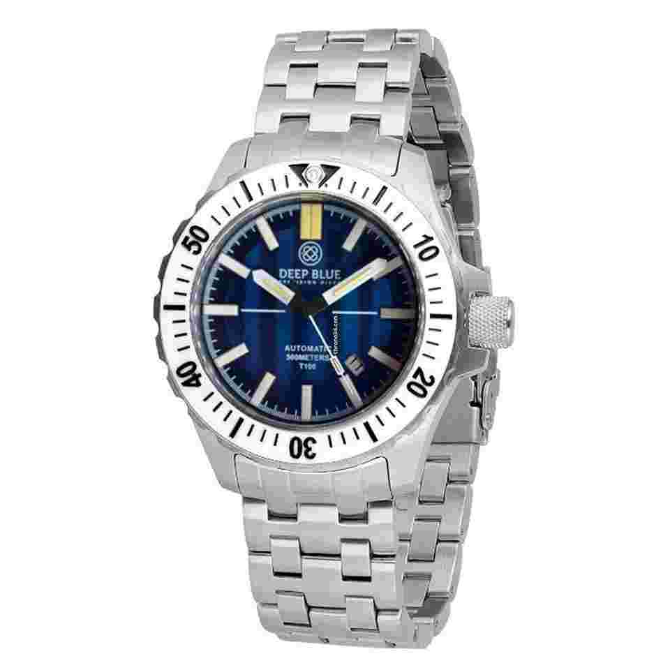Deep Blue
T100 Precision Diver Mil OPS 44mm WR 500m Ceramic White Bezel Blue