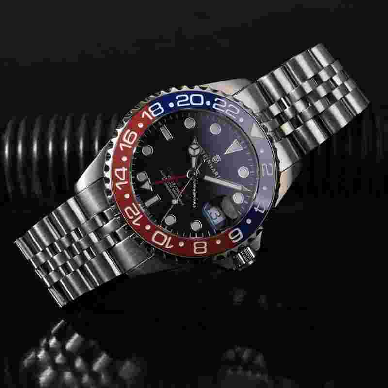 Steinhart
Ocean 39 GMT.2 BLUE-RED Ceramic Men's Diver Watch Blue-Red Bezel/Black Dial 103-1061