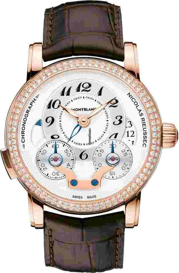 Montblanc Nicolas Rieussec
NEW UNWORN NICOLAS RIEUSSEC 108733 ROSE GOLD DIAMONDS AUTO 43MM 108733