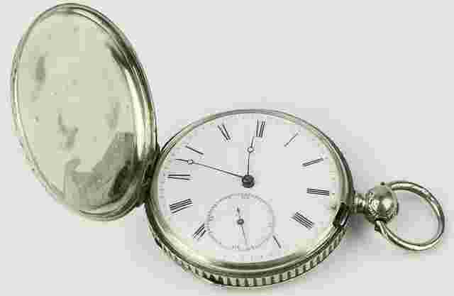 Antique Silver Savonette Award Pocket Watch was presented by Russian Emperor Nicholas1 Family Porcelain Dial