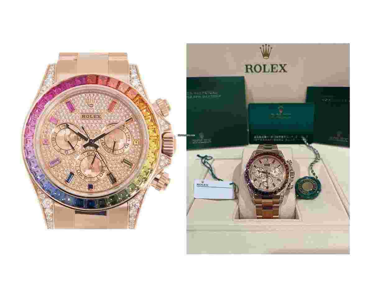 Rolex Daytona
Cosmograph Everose Daytona Factory Diamond Rainbow Edition