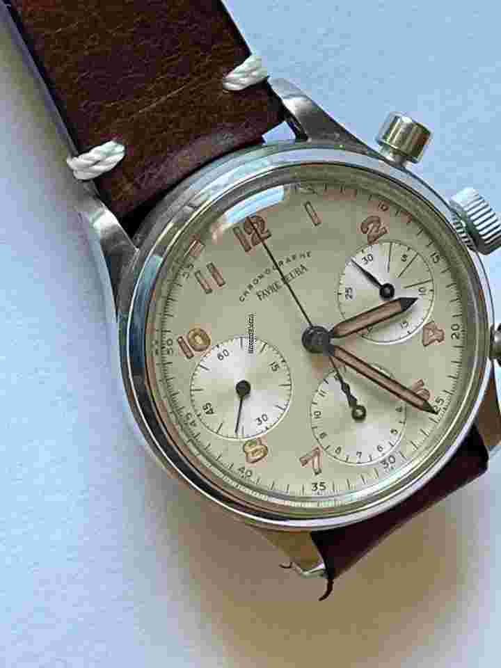 Favre-Leuba
Ultra Rare 1940s Large Vintage Valjoux 71 Chronograph in Stainless Steel