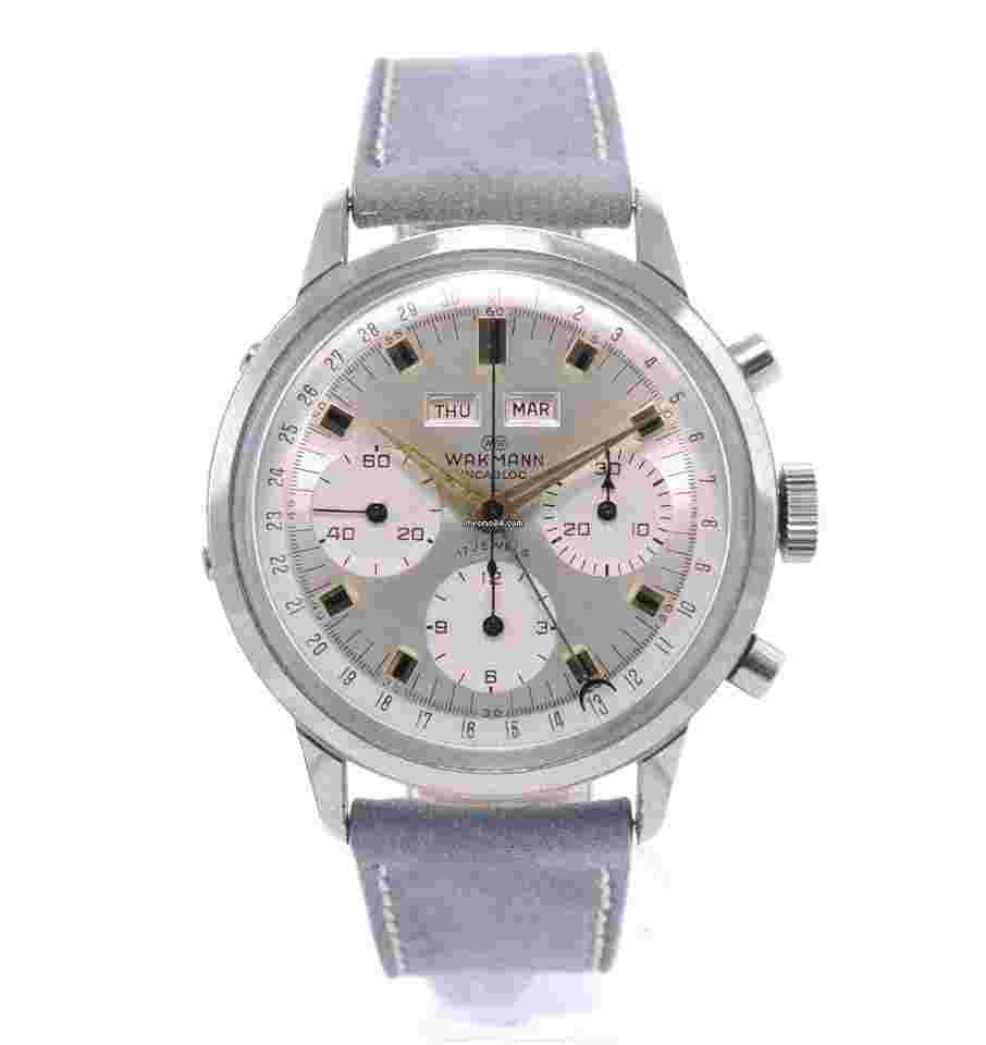 Wakmann
Triple Date Chronograph Rare Silver Dial