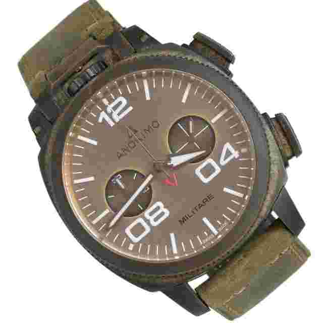 Anonimo Militare Chronograph Military Italian Alpine Bronze dial Full Set 2018’s