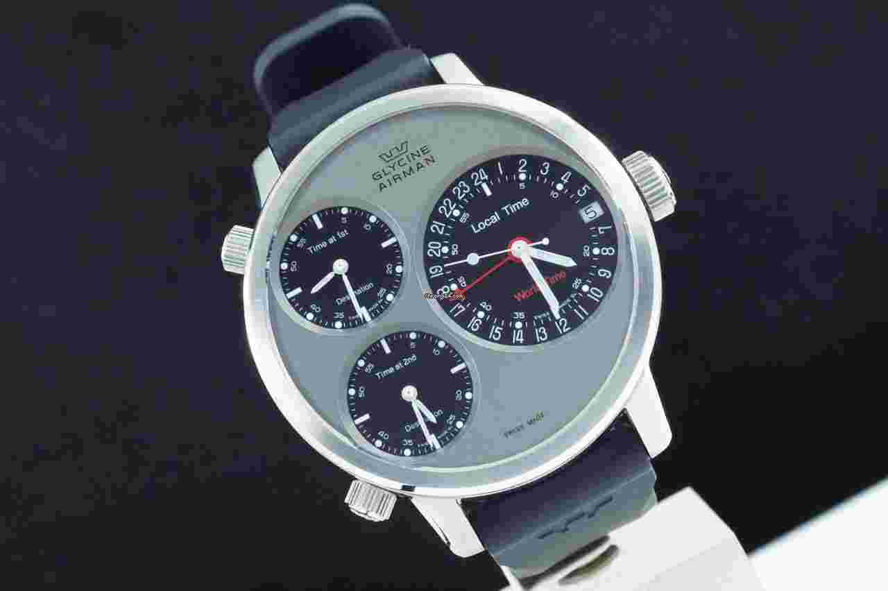 Glycine Airman
Worldtime (4-Time Zones GMT)