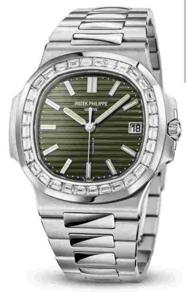 Patek Philippe Nautilus
Green Dial Diamond Baguette Bezel NEW UNWORN