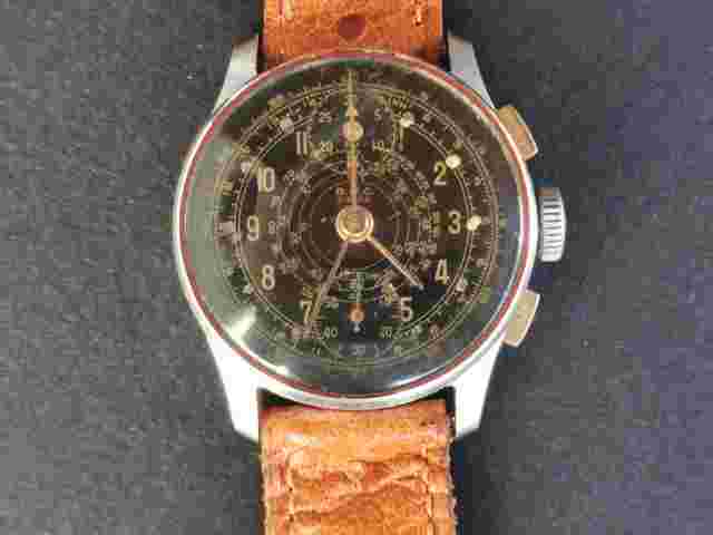 B.W.C Suisse Chronograph WWII 40s Heuer Venus 170 Military oryginal