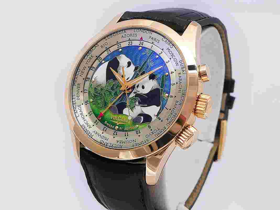 Vulcain Aviator
CLOISONNÉ "THE PANDAS" GMT ALARM WORLD TIMER 100508.189L 18K ROSE GOLD LTD