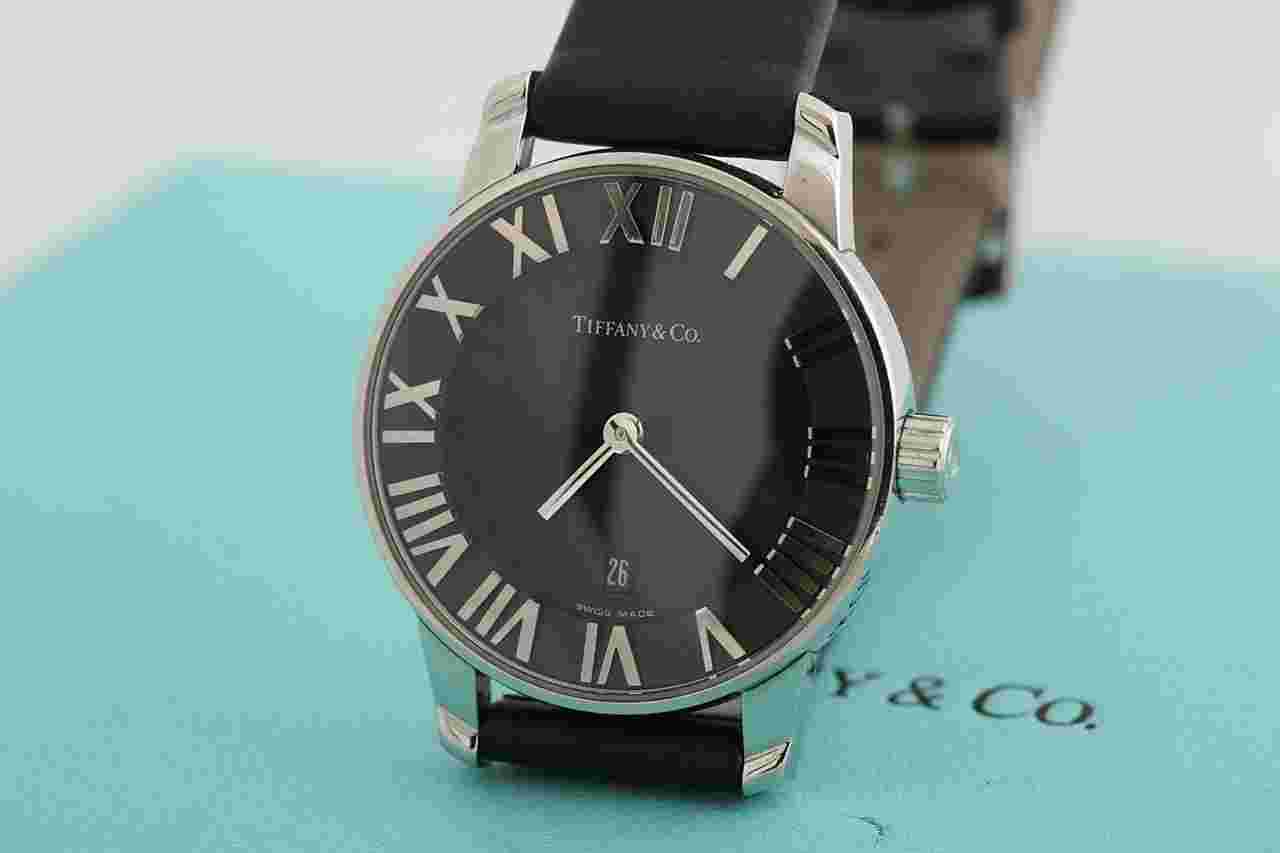 Tiffany Atlas Dome Black Dial Dome Glass Women's Quartz