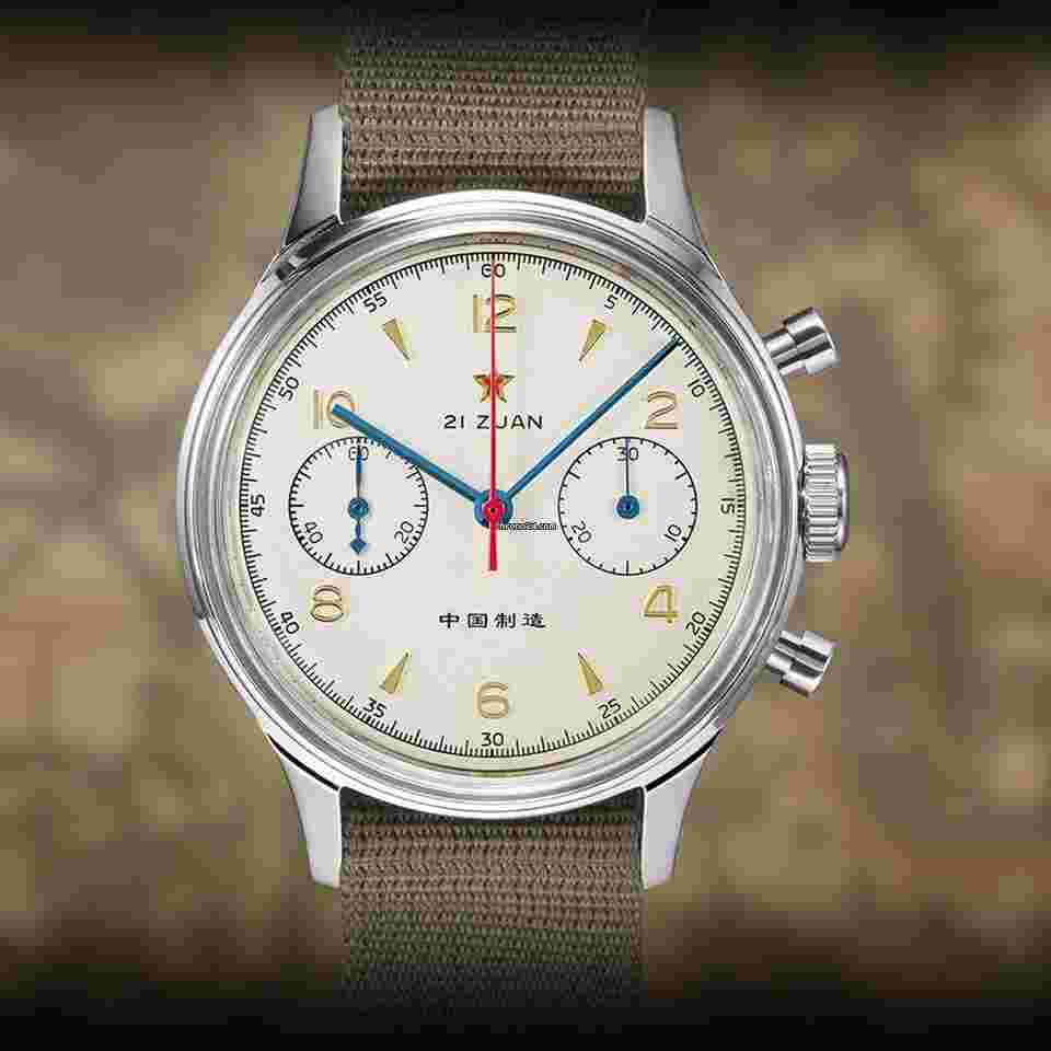 Sea-Gull
38mm 1963 Chronograph Sapphire Watches 21 Zuan ST1901 Movement with Gooseneck Wristwatches
