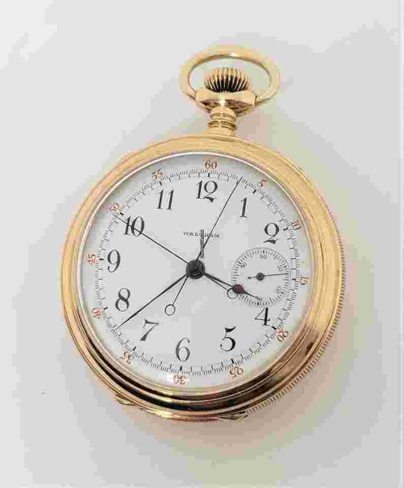 Waltham
Antique Solid & Heavy 14k WALTHAM Chronograph Open Case Pocket Watch Very Rare