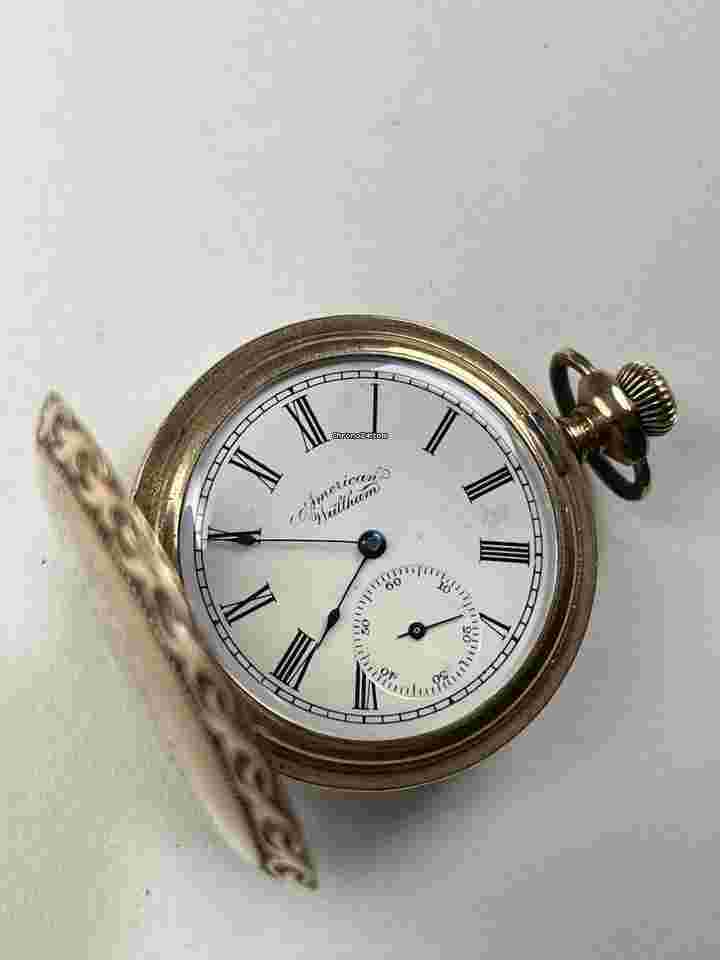 Waltham
American Medical Doctors Hunter Pocket Watch Staff With The Snake(Caduceus) inside Case