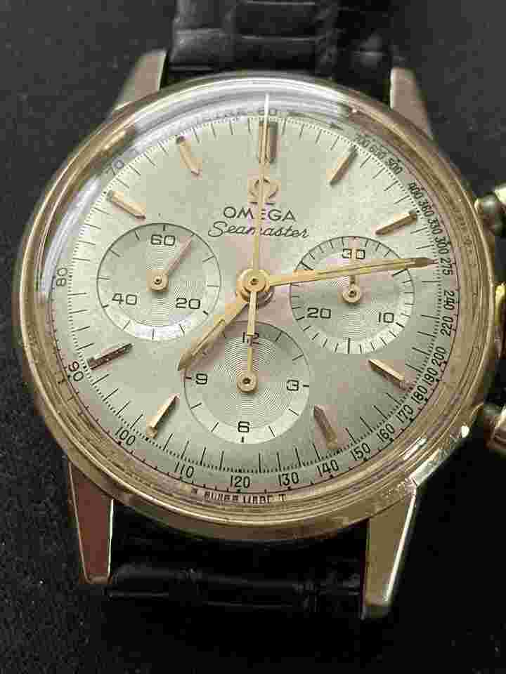 Omega Seamaster
Rare Vintage Seamaster 321 Chronograph in 14K Gold