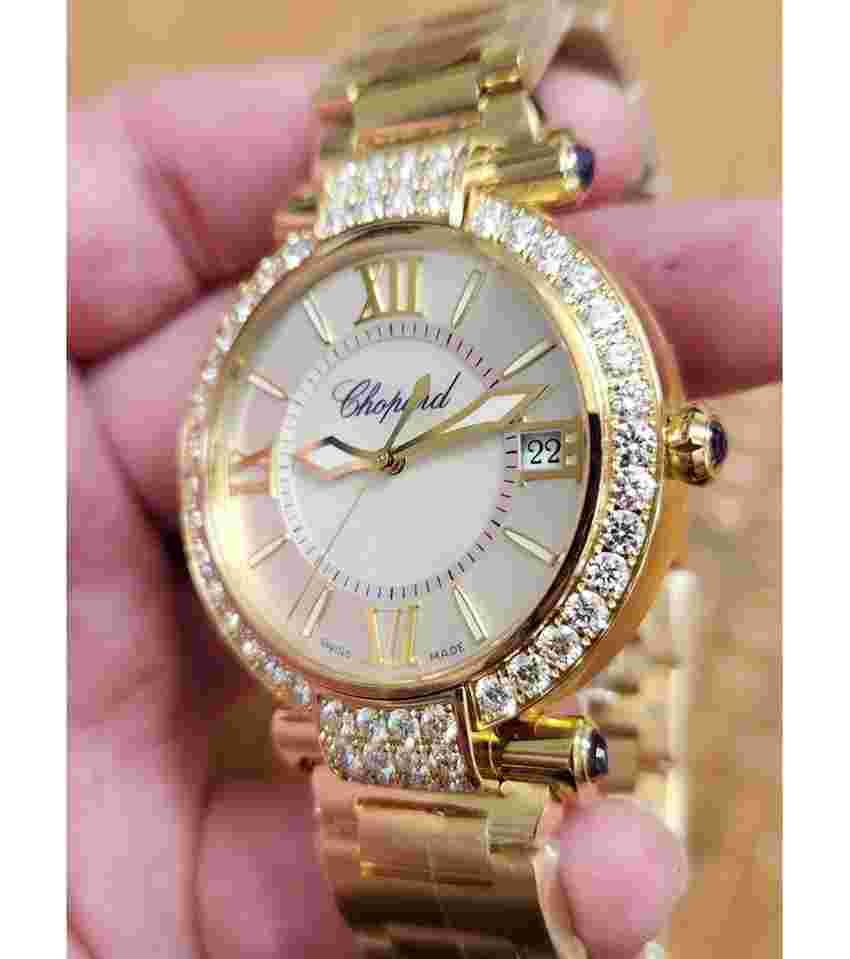 Chopard Imperiale
40mm Yellow Gold Mother Pearl Diamond Bezel NEW UNWORN FULL SET
