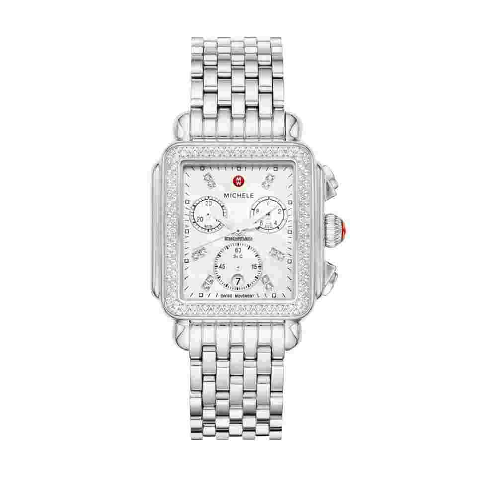 Michele Deco
MWW06A000775 Deco 33 mm Steel Diamonds MOP Swiss Quartz Women's Watch