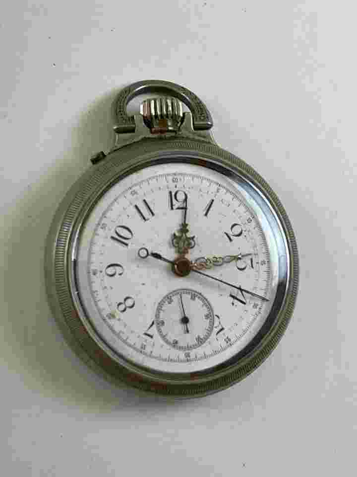 Jaeger-LeCoultre
Chronograph Military Doctors WW1Porcelian Dial Stainless Steel Screw Pocket Watch Swiss