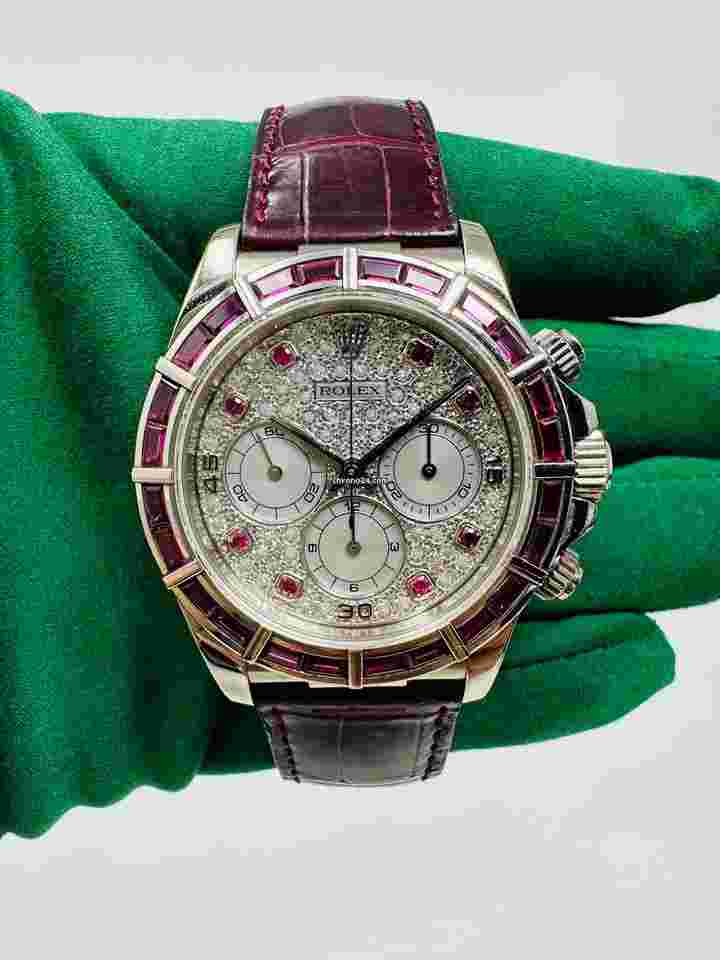 Rolex Daytona
16589 Zenith Ruby Bezel & Pave Diamond Dial Limited 1 of 5 Pieces