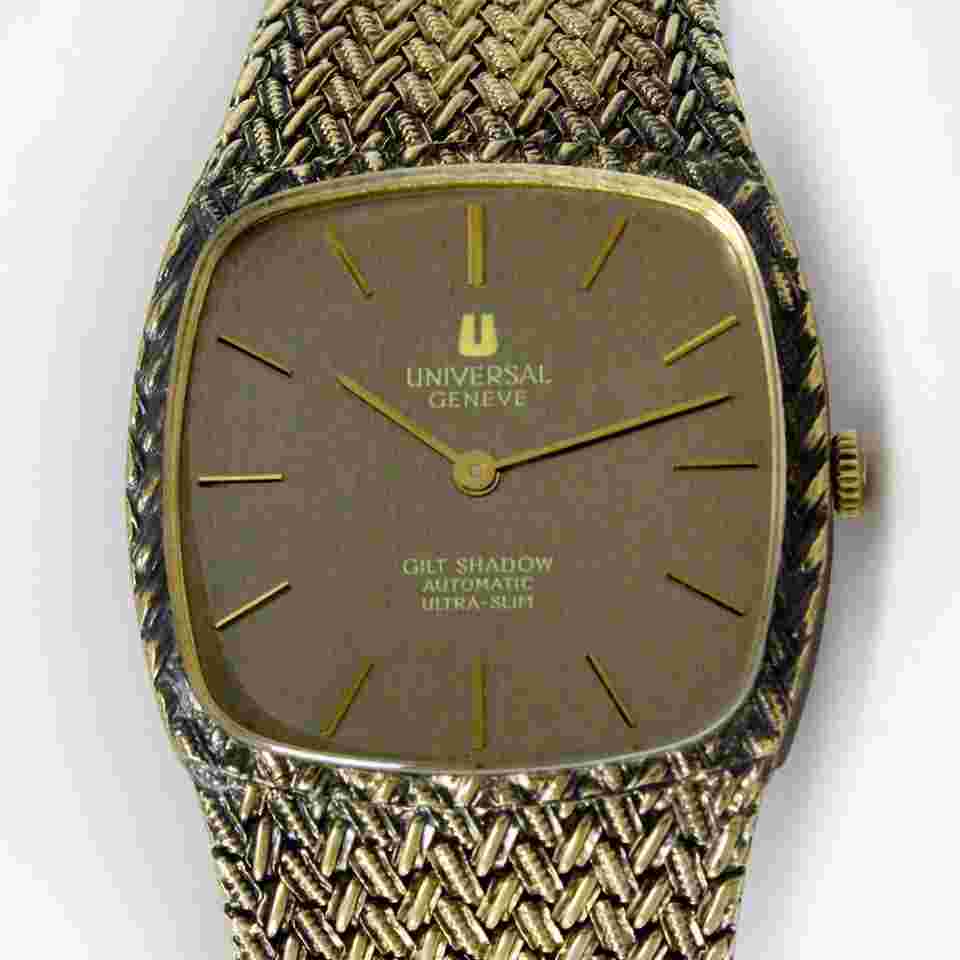 Universal Genève
Gilt Shadow Ultra Slim Micro Rotor Gold Plated Silver Men's Watch