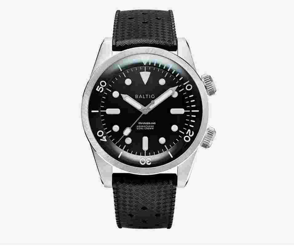 Baltic
Aquascaphe Dual-Crown Black 39mm Automatic 200m