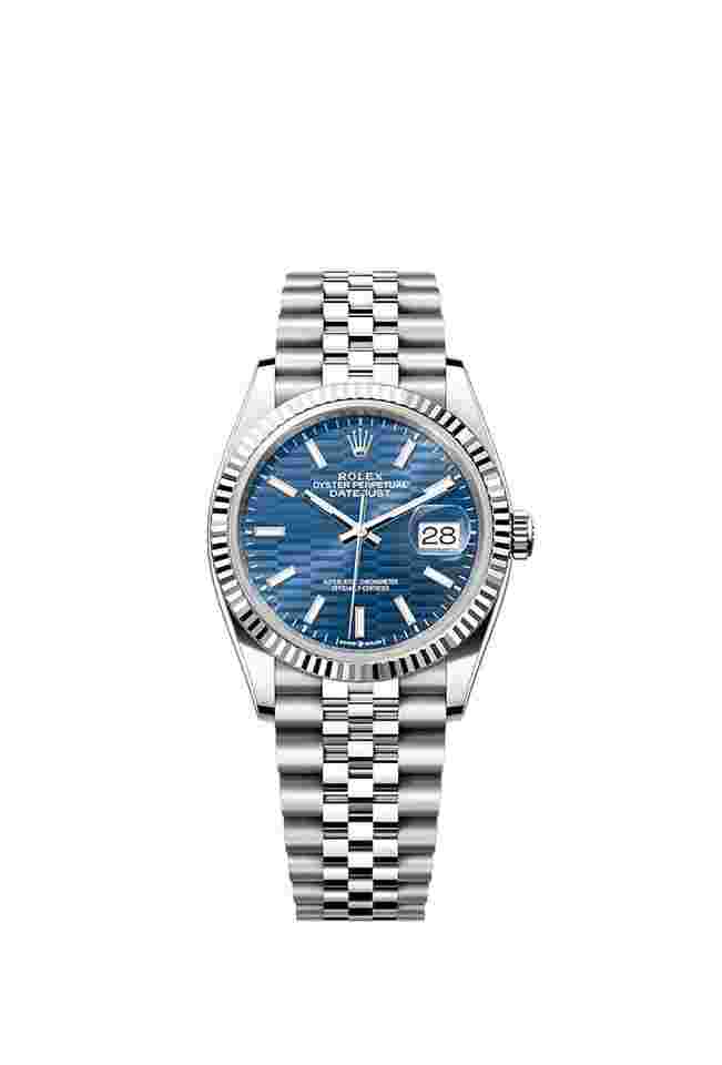 Rolex Datejust 36
2025 UNWORN Datejust 36mm Fluted White Gold Bezel Jubilee Bracelet Blue Motif Dial
