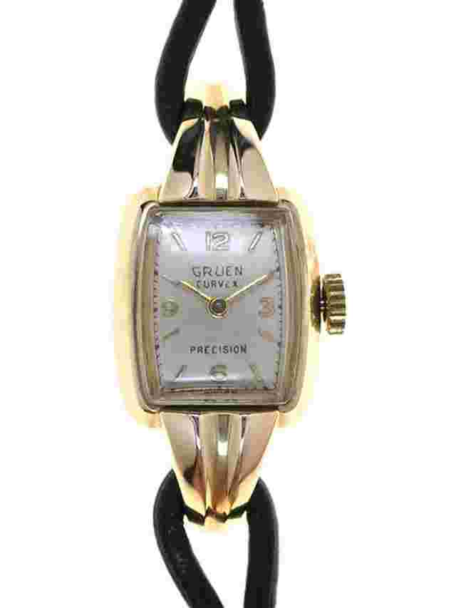 Gruen Curvex Precision 14 k Yellow Gold 1940s