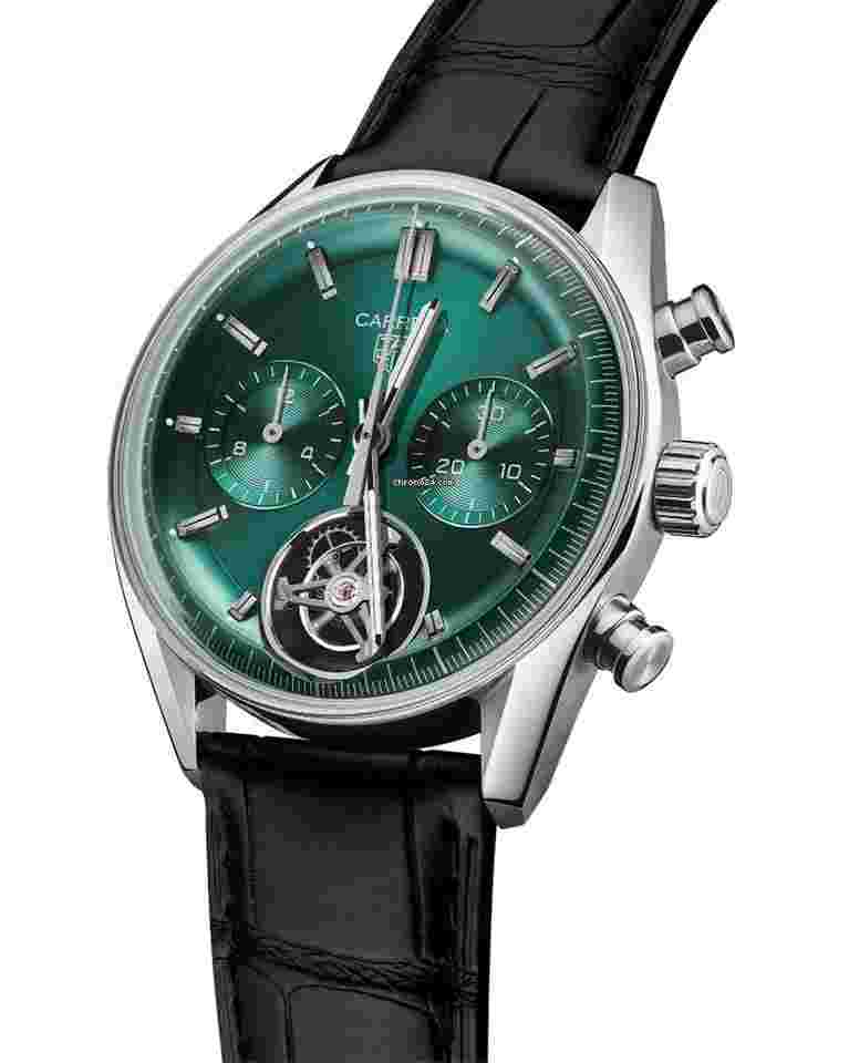 TAG Heuer Carrera
Chronograph Tourbillon Green Dial NEW UNWORN CBS5011.FC6566