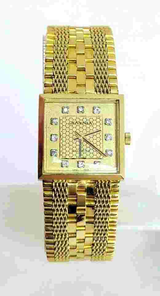 Juvenia
New Solid Ladies 18K Gold JUVENIA Quartz Watch 11472 w/Diamond Hour Markers