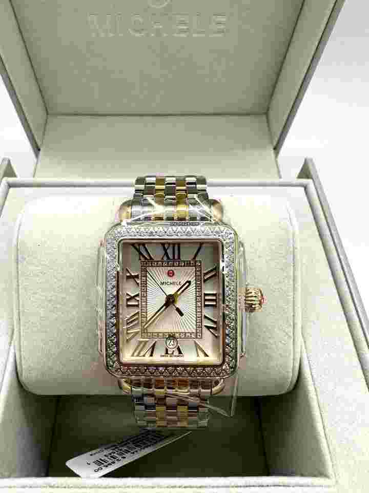 Michele Deco
Madison Diamond Two-Tone 18K Gold Watch MWW06T000144