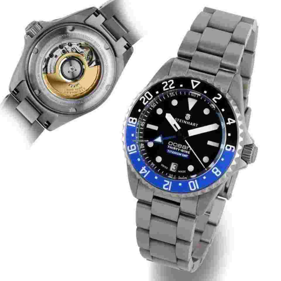 Steinhart
Ocean 39mm GMT Titan Premium Ceramic Swiss Automatic Watch 103-1384