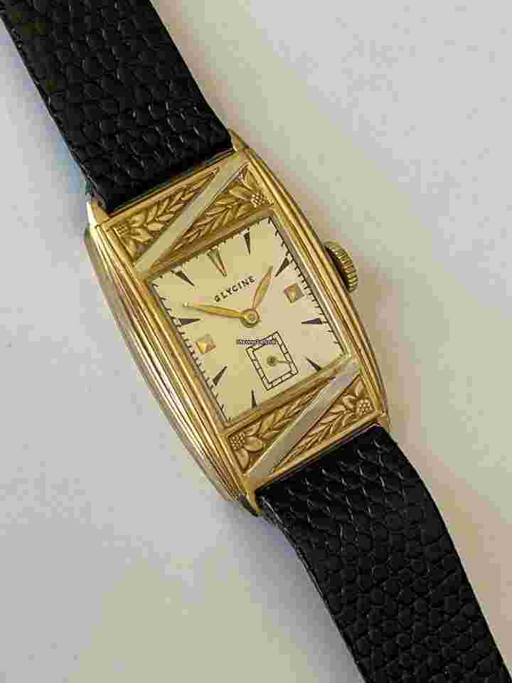 Glycine
Solid 14K(585) Gold/Platinum Art Deco Rectangular Swiss Made