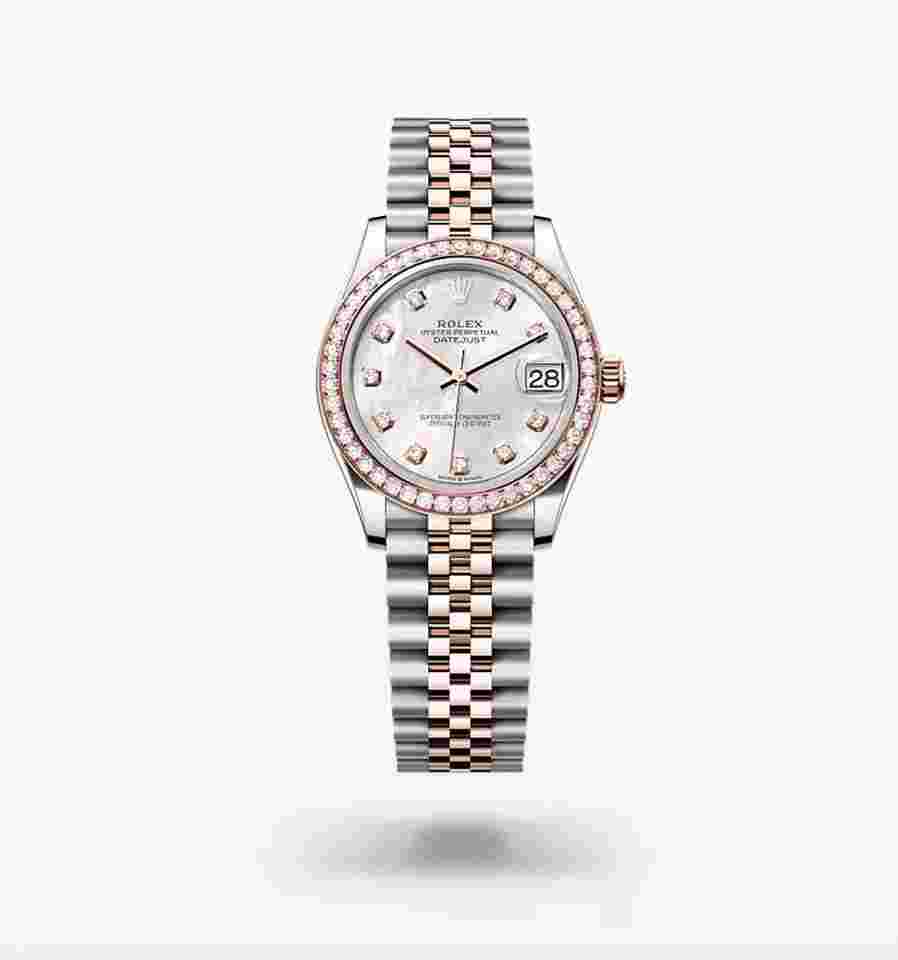 Rolex Datejust 31
NEW 2024 Mother of Pearl Diamond Dial Diamond Bezel Two Tone Rose Gold Jubilee