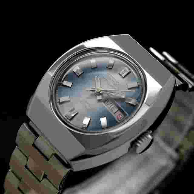 Thermidor New Old Stock Ladies' automatic vintage ETA 21J blue dial NOS SERVICED WARRANTY