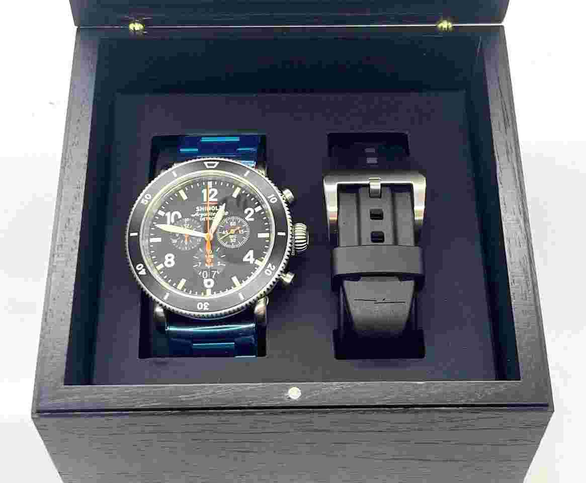 Shinola The Black Blizzard 48mm Chronograph Titanium Men's Watch S0110000118