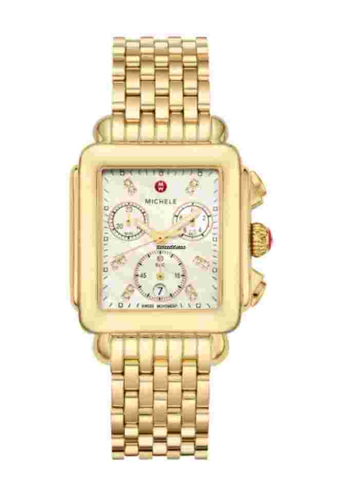 Michele Deco
MWW06A000780 Deco Chronograph Gold Tone 33 mm Quartz Women's Watch