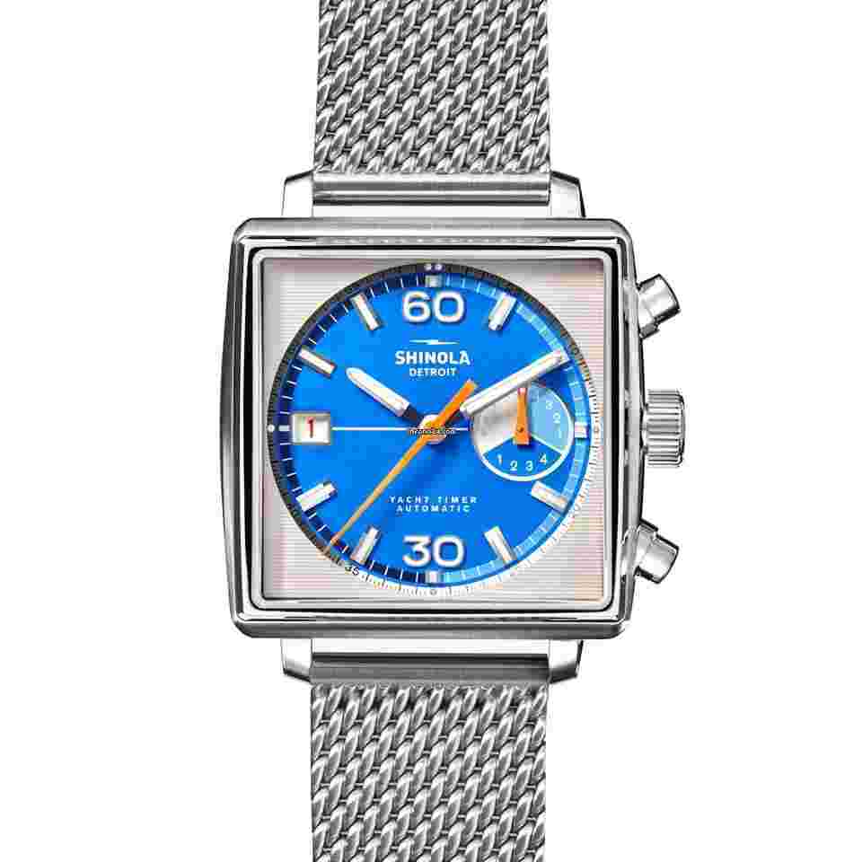 Shinola
40MM Mackinac Bermuda Blue Yacht Timer Square Watch Limited Edition S0120267029