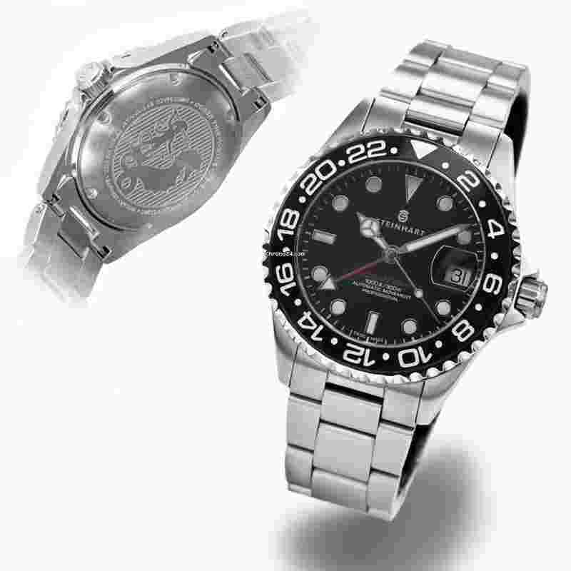 Steinhart
Ocean 39 GMT BLACK Automatic Men's Diver Watch Black Bezel / Black Dial 103-1016