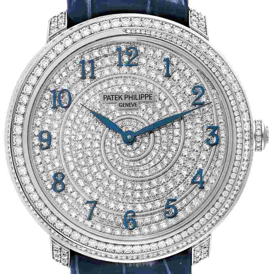 Patek Philippe Calatrava
White Gold Blue Dial Diamond Ladies Watch 4978