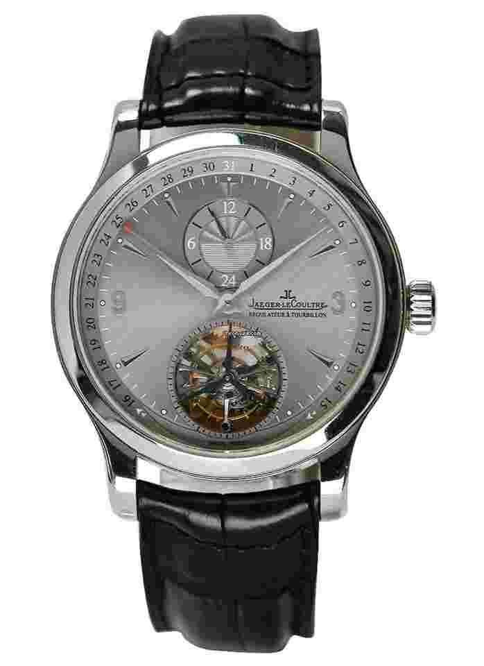 Jaeger-LeCoultre Master Control
Tourbillion in Platinum Limited to 300 on Black Leather Strap with Grey Dial