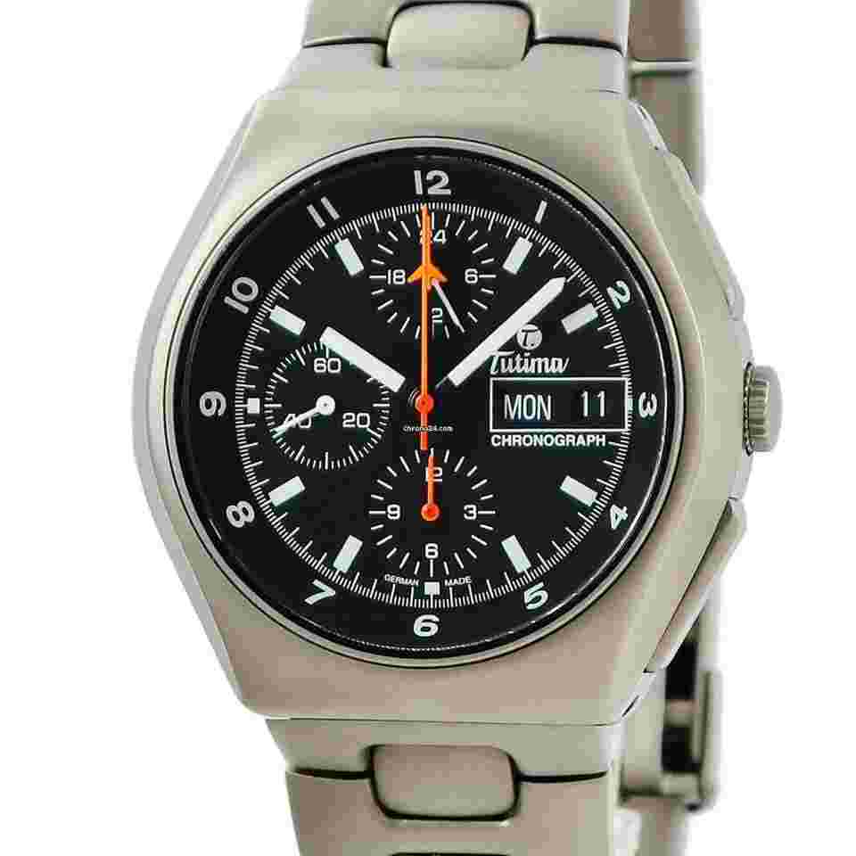 Tutima Military
Watches 760-02 Military Chronograph T Black orange