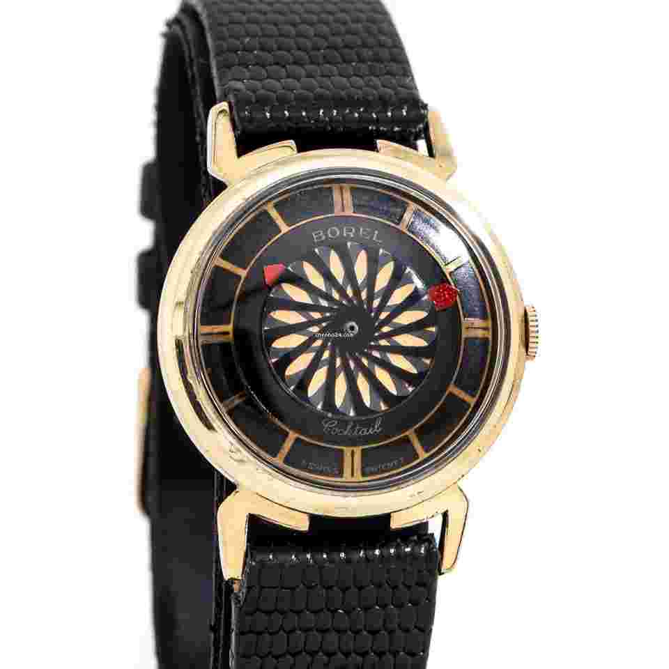 Ernest Borel
1980's Vintage Ernest Borel 18k Yellow Gold Plated Steel Cocktail Watch ( 15102)