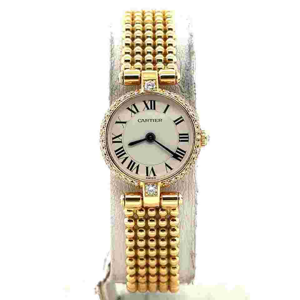 Cartier Panthère
Vintage Panthere Vendome Quartz 19mm 18kYellowGold Diamond Bezel 8057005