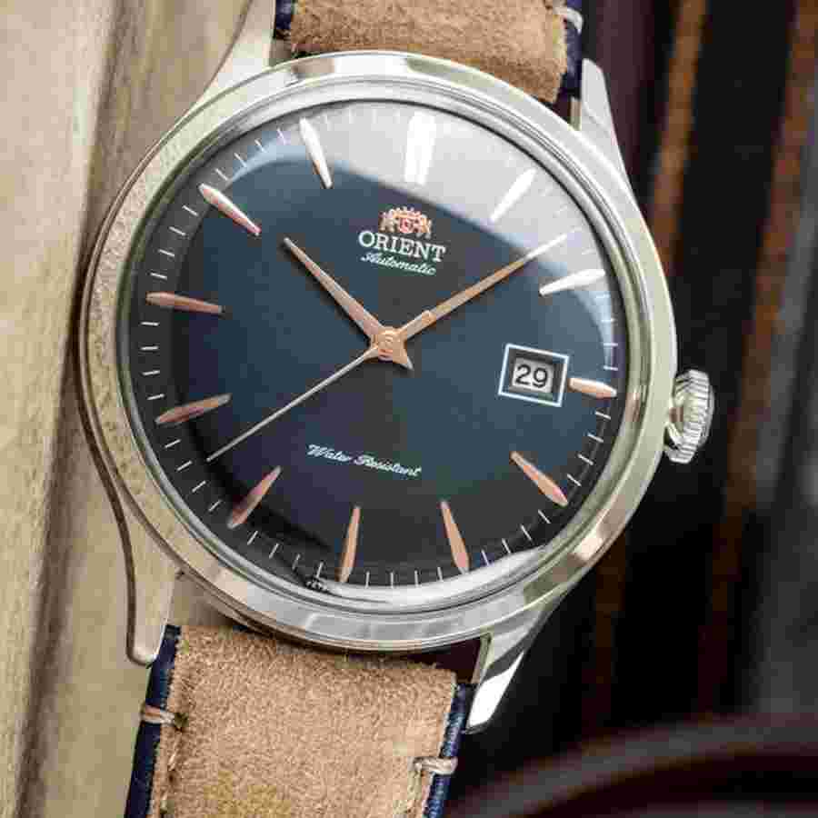 Orient RA-AC0P02L10B Bambino Version 4 Blue Analog Automatic Leather Men's Watch