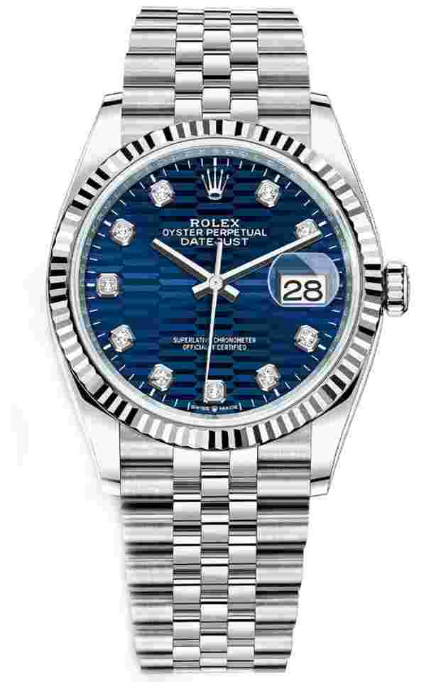 Rolex Datejust 36
Unworn Datejust 36mm Blue Motif Diamond Dial Jubilee Bracelet 126234