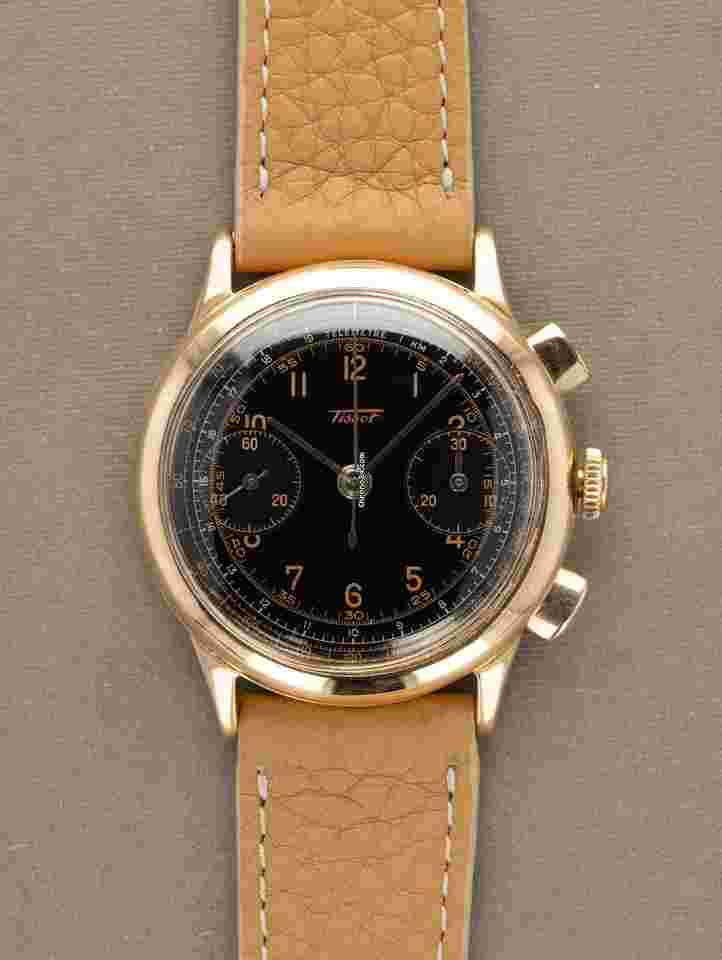 Tissot
15TL Rose Gold Chronograph - Black 'Gilt' Multi-Scale' Dial